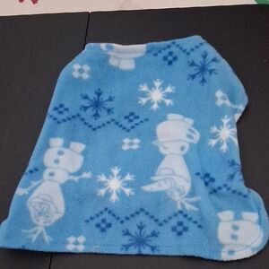 Blue Snowman Fleece Blanket